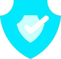 Check or Confirm Security Shield icon in flat style. vector