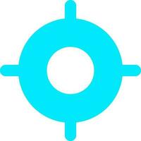 Cogwheel or Setting icon in blue color. vector