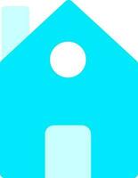 Blue Home icon in flat style. vector