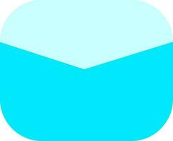 Mail or Envelope icon in blue color. vector