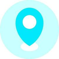 Location Pointer or Gps icon in blue color. vector