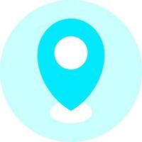 Location Pointer or Gps icon in blue color. vector