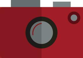 Illustration of a red and grey camera. vector