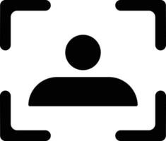 Camera portrait mode in black color. vector