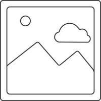 Landscape photo icon. vector