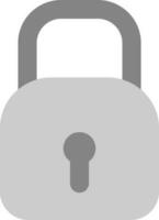 Flat style Lock icon in gray color. vector