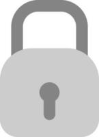 Flat style Lock icon in gray color. vector