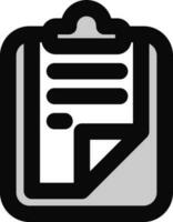 Illustration of Clipboard icon in flat style. vector