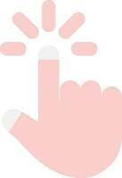 Hand Touch icon in pink color. vector