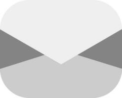 Mail or Envelope icon in gray color. vector