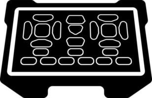 Black and white remote control. vector