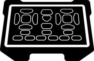 Black and white remote control. vector