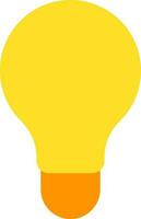 Idea or Light Bulb icon in yellow and orange color. vector