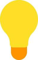 Idea or Light Bulb icon in yellow and orange color. vector