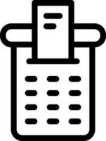 Isolated pos machine icon in line art. vector