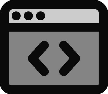 Coding or Programing Website icon in flat style.