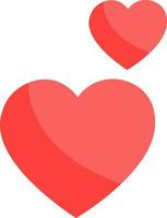 Red hearts shape on white background. vector