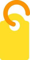 Isolated Tag icon in yellow and orange color. vector