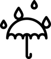 Isolated umbrella icon in line art. vector