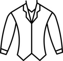Illustration of suit or coat icon. vector