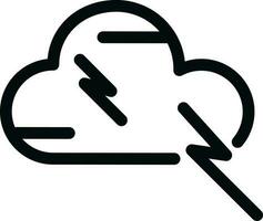 Cloud rain thunderstorm flat icon. vector