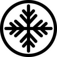Snowflake icon in thin line art. vector