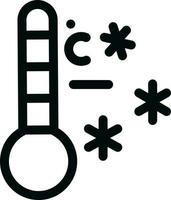 Illustration of winter season temperature flat icon. vector