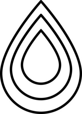 Black line art drop in flat style.
