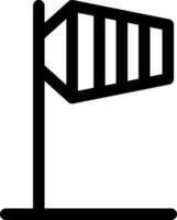 Wind sock glyph icon or symbol. vector