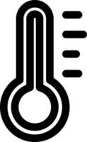 línea Arte termómetro icono en plano estilo. vector
