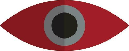 Red and grey eye lens on white background. vector