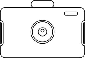 Isolated camera in line art illustration. vector