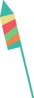 Flat illustration of colorful firecracker. vector