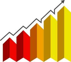 Colorful statistical graph for Business. vector