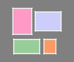 blank stamp template design vector