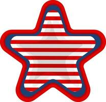 Star in American Flag colors. vector