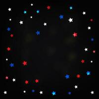 rojo, azul y blanco estrellas decorado antecedentes. vector