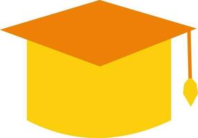 Orange and yellow motarboard. vector