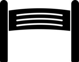 Blank banner icon in black and white color. vector