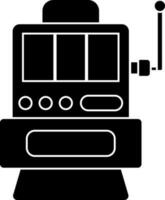 Black and White slot machine for prize icon. vector