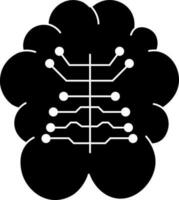 Icon of Black and White brain icon. vector