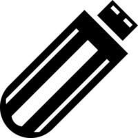 Isolated Black and White flash drive icon. vector