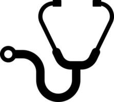 Illustration of black stethoscope. vector