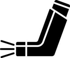 Black and White inhaler icon in flat style. vector