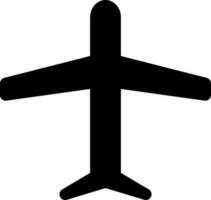 Airplane icon in black color. vector