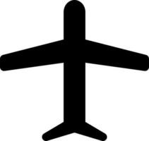 Airplane icon in black color. vector