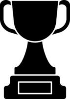 Trophy cup icon in flat style. vector