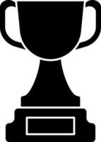 Trophy cup icon in flat style. vector