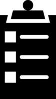 Isolated checklist clipboard icon in Black and White color. vector