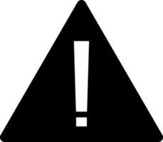 Warning icon in Black and White color. vector